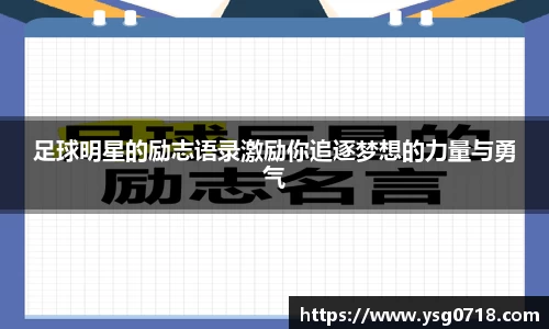 足球明星的励志语录激励你追逐梦想的力量与勇气